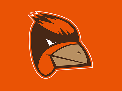 The Gobblers action athletic bird college custom design gobble illustration logo orange sports turkey