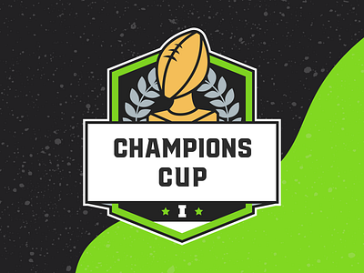 The Champions Cup black branding crest cup design football game illustration logo sports typography