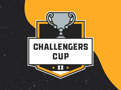The Challengers Cup black branding crest cup design football game icon illustration logo orange sports