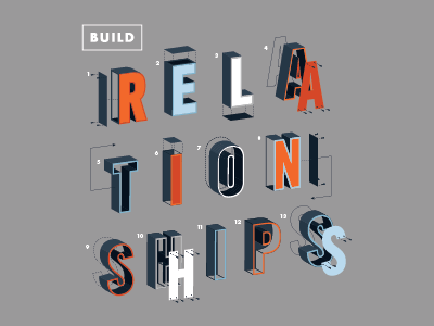 Build Relationships 3d build how to illustration illustrator manual tfg type typography