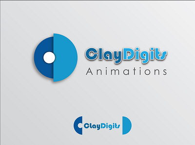 Logo- ClayDigits Animation Studio 3d anijmation blue claydigits clean design illustration logo playful
