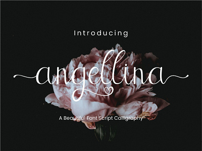INTRODUCING - ANGELLINA FONT ad angellina brand calligraphy cursive design elegant fashion font latin letter model modern script set typeface typography