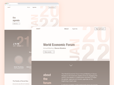 Event Landing Page Ui - World Economic Forum