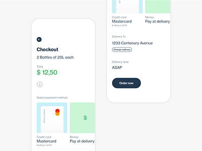 Checkout for delivery app app checkout minimal modern product ui ui design