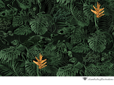 Fabric pattern "Todo se convierte en FLORES" design fabric pattern floral pattern illustration pattern pattern design print wallpaper