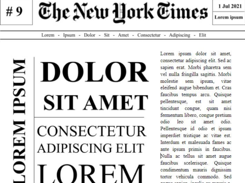 New York Times Template Free Google Docs Template