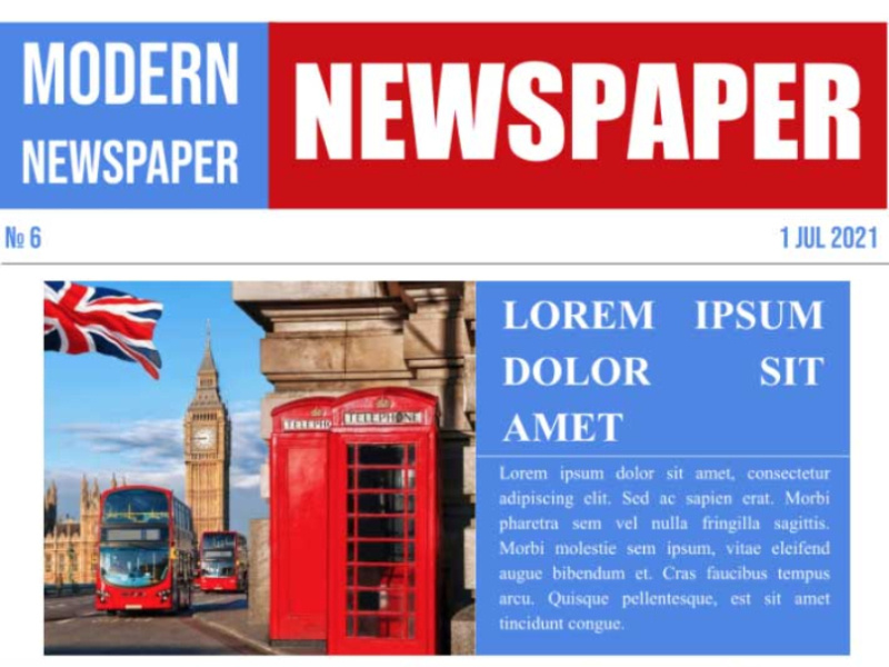 Modern Newspaper Template Free Google Docs Template By Free Google Docs Google Slide Templates On Dribbble