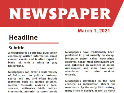 Newspaper Front Page Template Free Google Docs Template By Free Google Docs Google Slide Templates On Dribbble