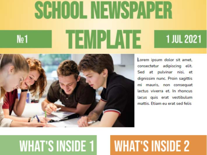 Middle School Newspaper Template Free Google Docs Template By Free Google Docs Google Slide Templates On Dribbble