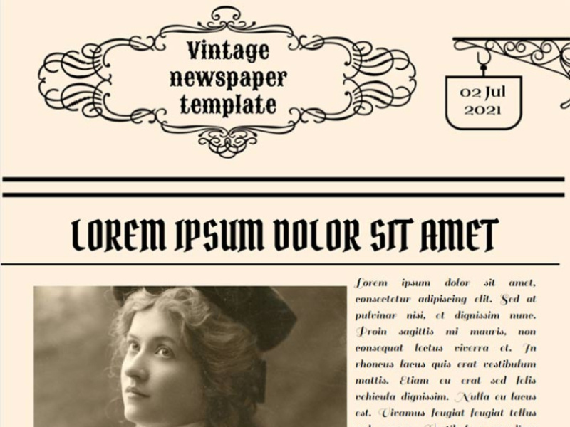 old newspaper template