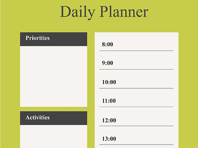 Daily Planner Template daily planner free template free templates google docs google docs planner design planner template planner templates