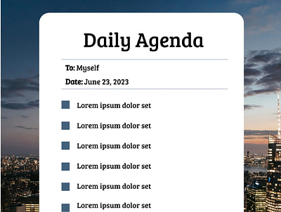 Daily Agenda Template designs, themes, templates and downloadable ...