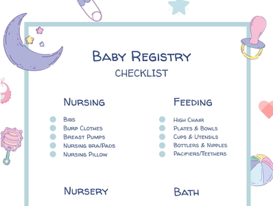 Baby Registry Checklist Printable Graphic by SnapyBiz · Creative