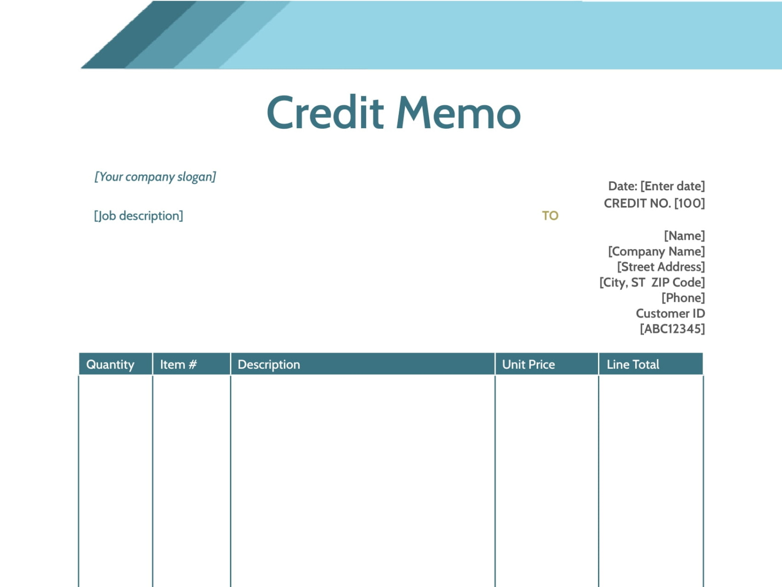 Credit Memo Template By FREE Google Docs Google Slide Templates On 