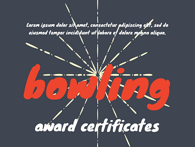 bowling certificate template