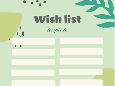Wish List Template designs themes templates and downloadable graphic