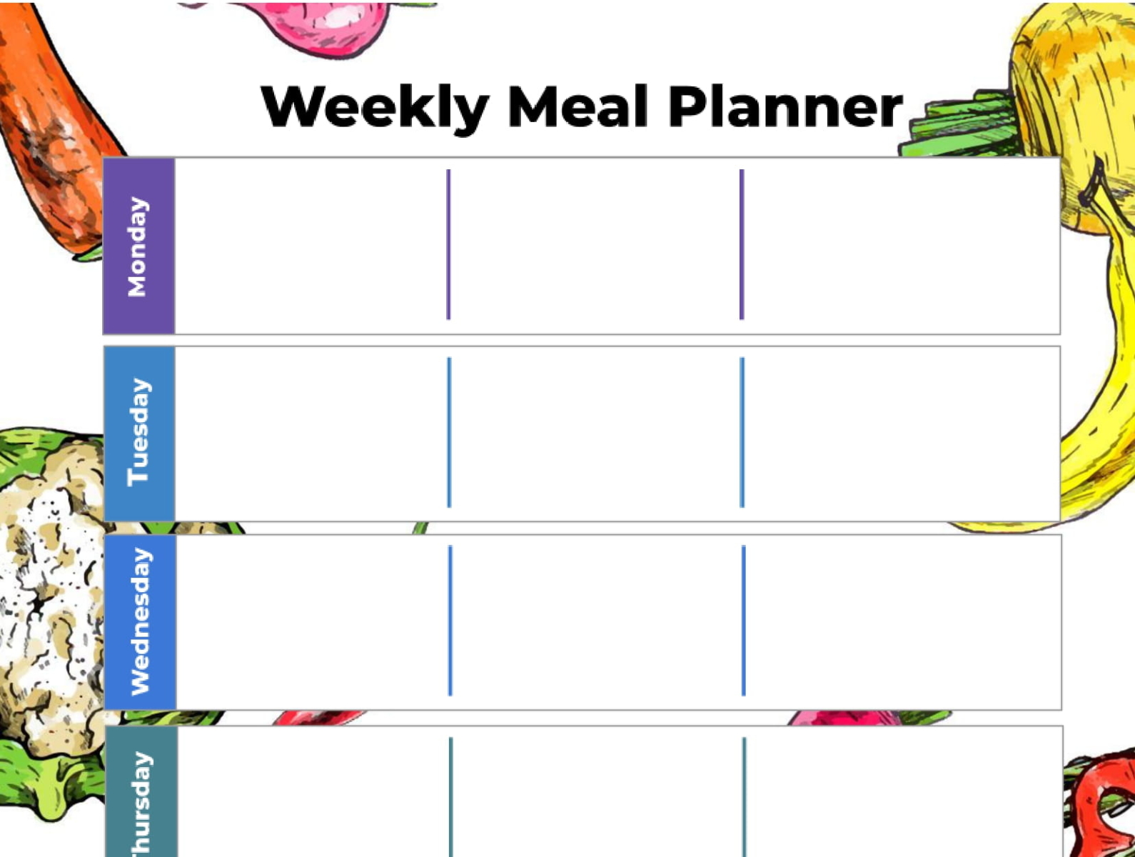 Weekly Meal Planner Template by FREE Google Docs & Google Slide ...