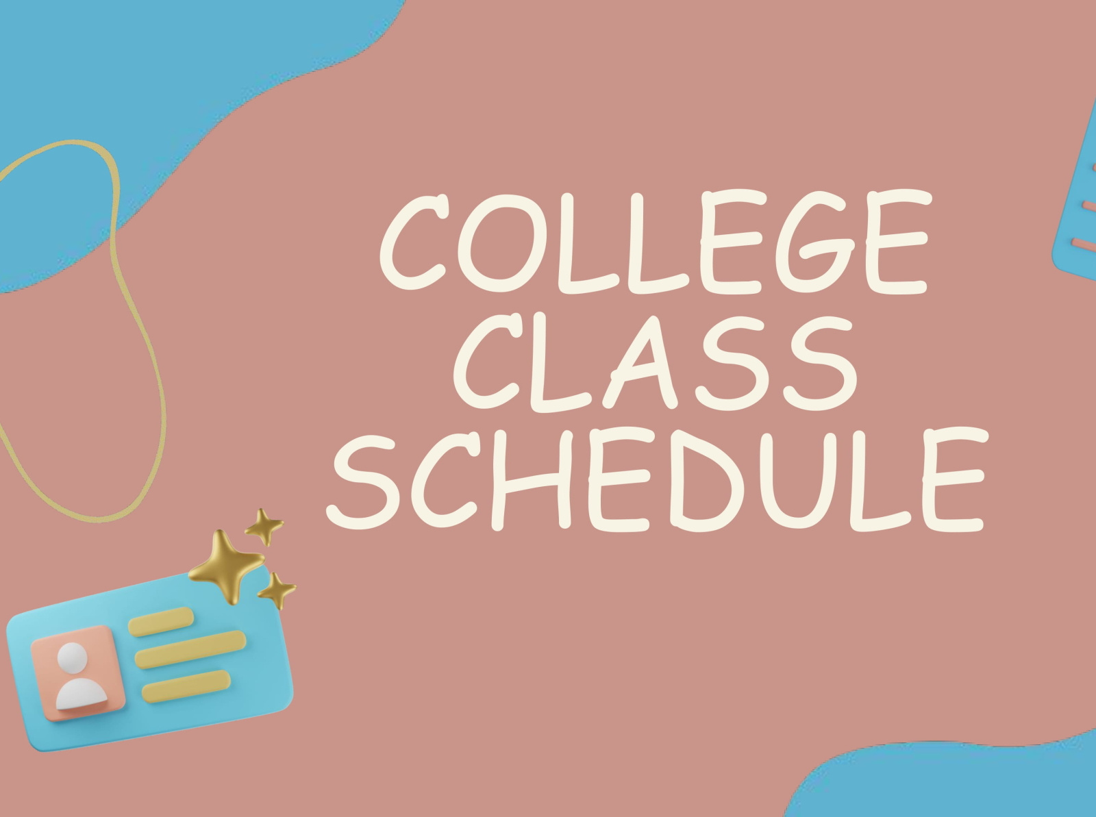 College Class Schedule Template By FREE Google Docs Google Slide 