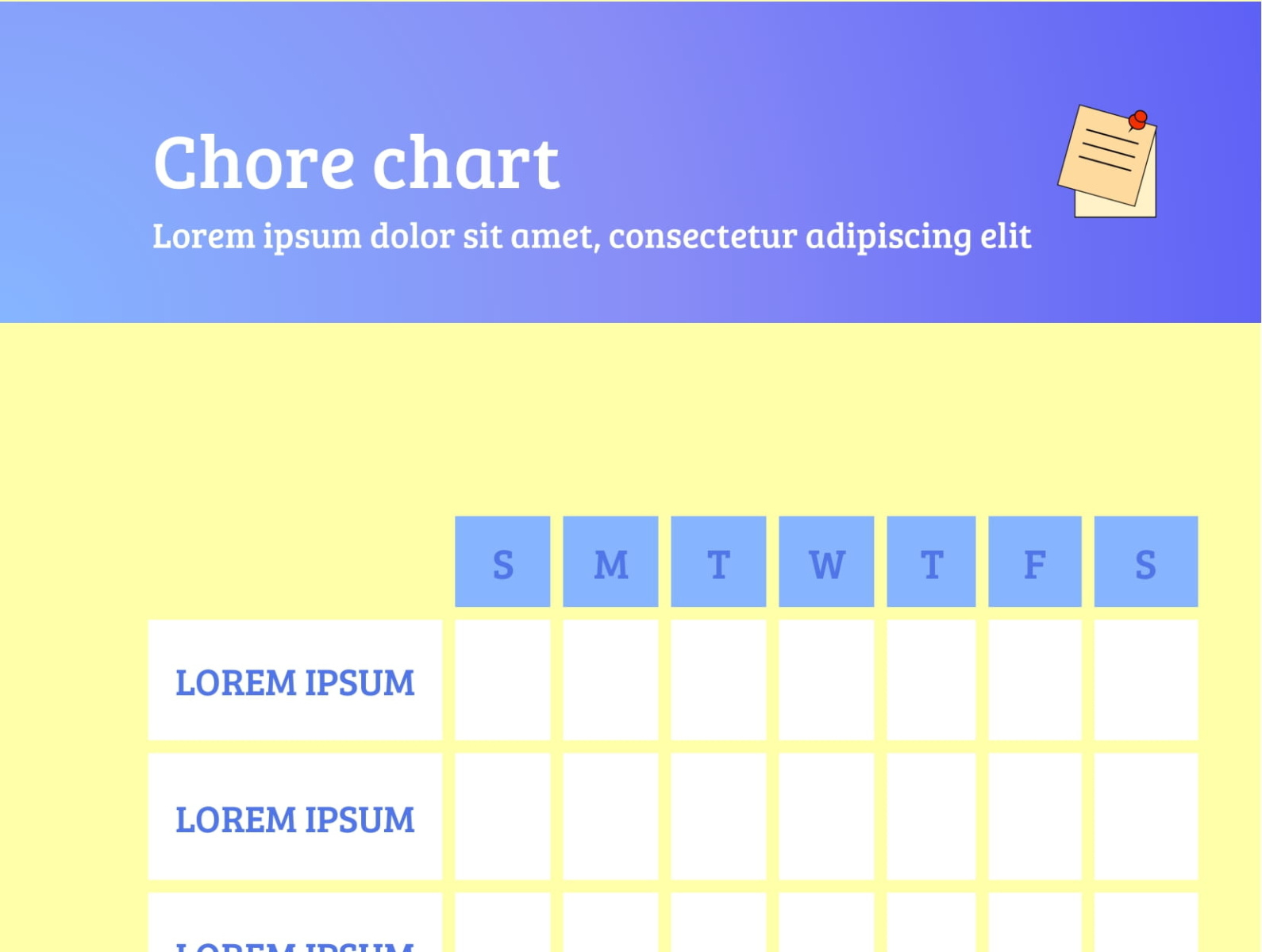 Chore Chart Template by FREE Google Docs & Google Slide templates on