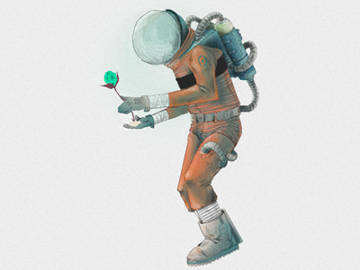 Spaceman illu noise orange space spaceman toshop