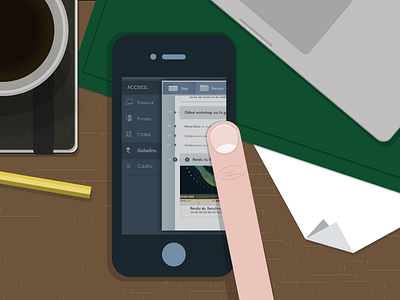 iPhone app app application coffee design fingers flat illustrator interface iphone macbook paper pen photoshop sketchbook vector