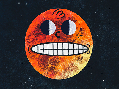 2019: Super Blood Wolf Moon 🌝🐺😬 cartoon digitalart doodle illustration moon procreate