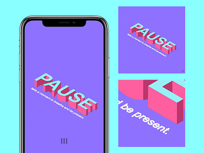 Pause Phone Wallpaper adobe art design digitalart iphone iphone app development pause vector wallpaper