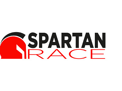 spartan race design illustration logo typography vector