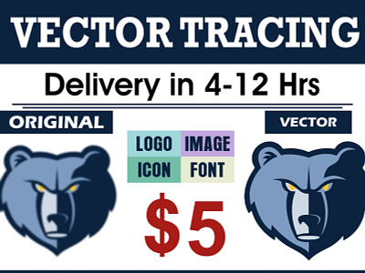 I will do redesign raster convert to high vector any jpg or png best tracing font redesign graphic designing graphic designing working logo redesign png redesign raster to vector