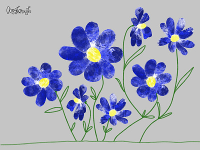 Flower meadow flower illustration procreate art