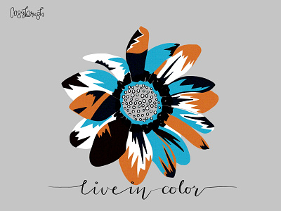 Live in color flower flower illustration live in color procreate