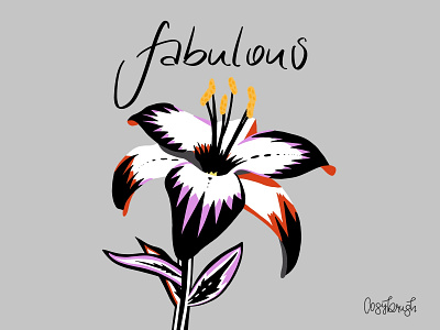 Fabulous fabulous flower procreate