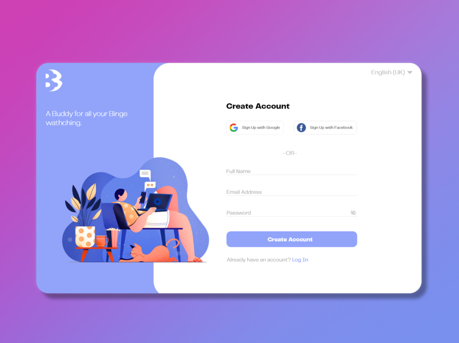 Login / Sign Up Page by Naman Raj on Dribbble