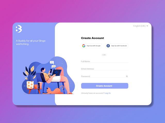 Login / Sign Up Page by Naman Raj on Dribbble