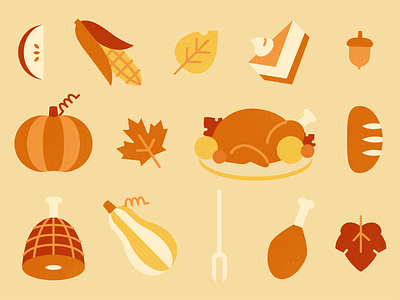 Thanksgiving design fall graphic design harvest icon icons illustration pattern pie pumpkin thanksgiving turkey