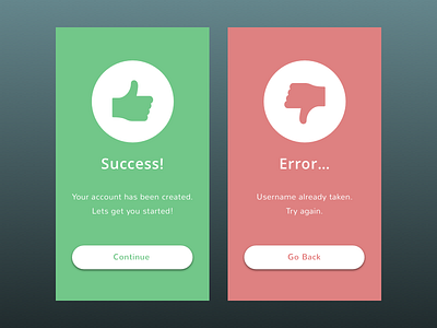 DailyUI - #011 - Flash Message (Success/Error) dailyui error flash message success