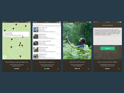 DailyUI - #023 - Onboarding dailyui hiking map onboarding outdoors app trail