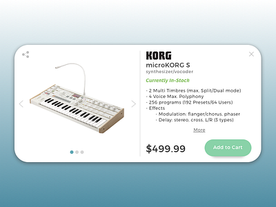 DailyUI - #096 - Currently In-Stock 096 dailyui in stock korg microkorg synth synththesizer