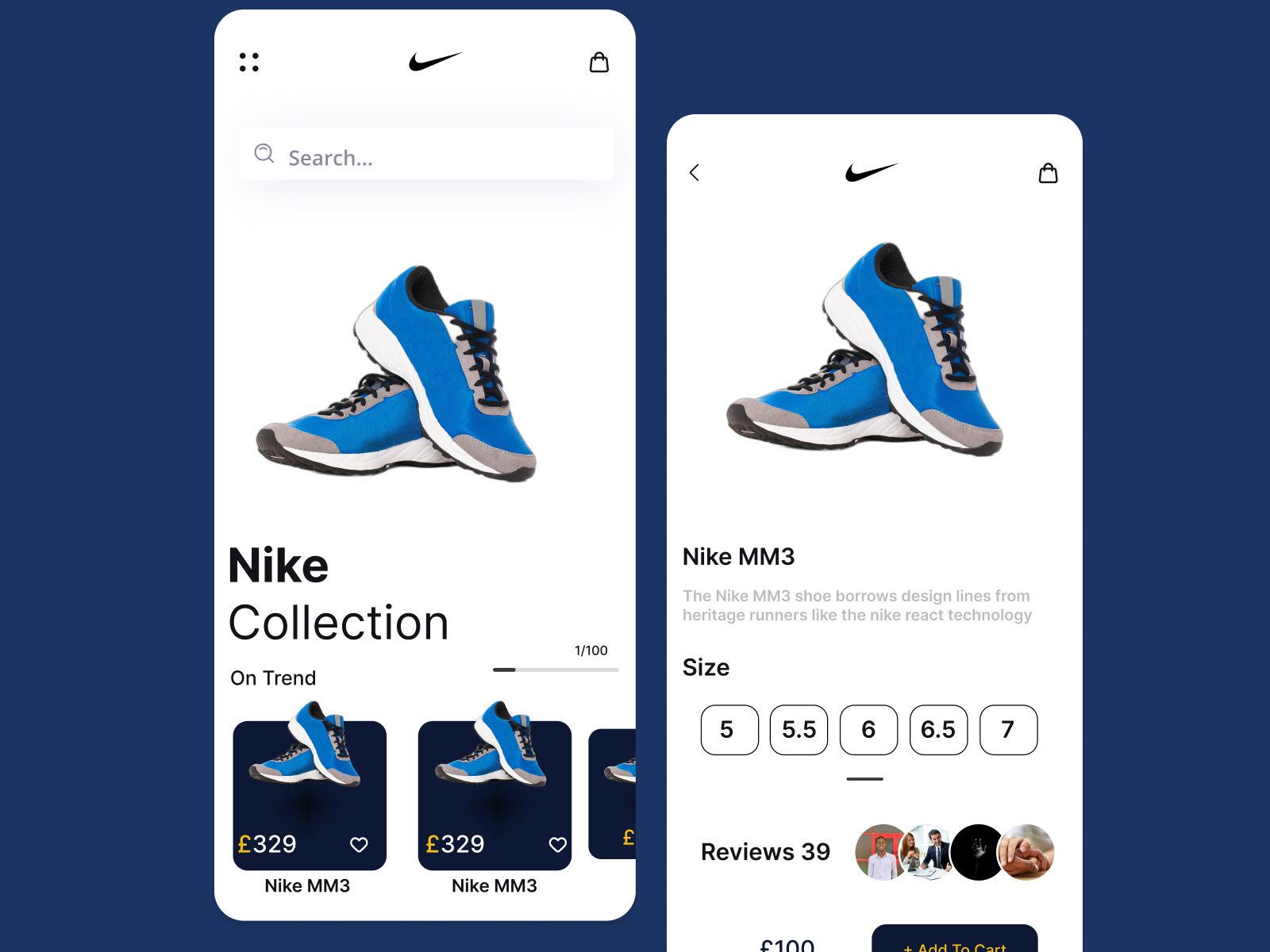 Shoe Mobile App by Testimony Awujoola on Dribbble