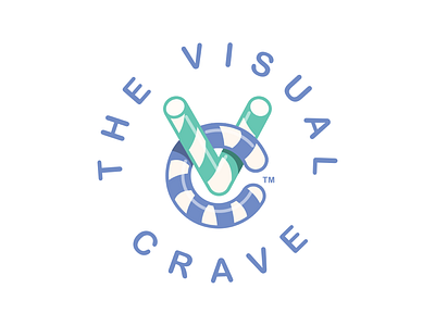 The Visual Crave Logo branding candy logo logo design monogram vc