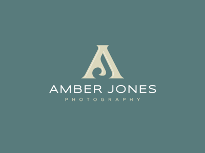 Amber Jones Photography Logo aj boudoir hidden monogram negative space photographer photography wedding