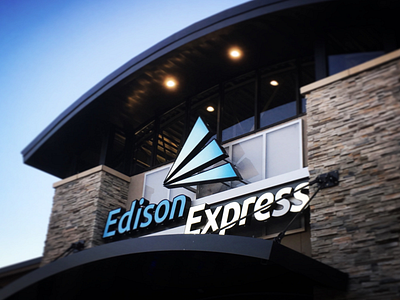 Edison Express Logo/Sign convenience store e gas station logo logo design monogram sign signage