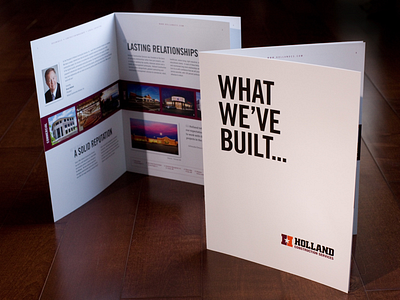 Holland Construction Brochure brochure commercial builder construction corporate brochure general contractor