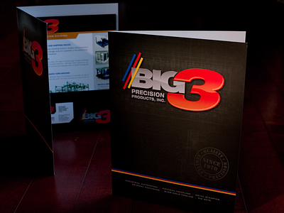 Big 3 Precision folder and inserts folder design graphic design insert design