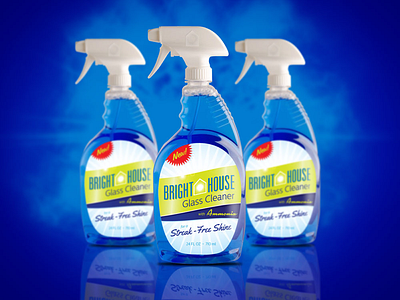 Bright House Glass Cleaner packaging