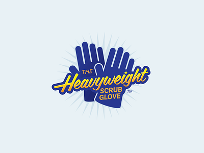 The Heavyweight Scrub Glove logo cleaning gloves logo logo design scrub glove