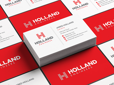 Holland Engineers Logo & Business Card Desig