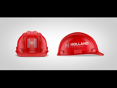 Holland Engineers Logo and Hard Hat engineer engineering hard hat logo logo design