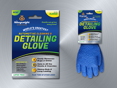 Heavyweight Scrub Gloves Package Design cleaning product graphic design label label design package design packaging packaging design scrub gloves