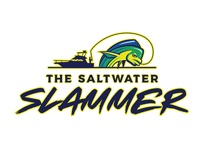 The Saltwater Slammer Logo blog branding branding dolphin fish logo logo design mahi mahi marketing